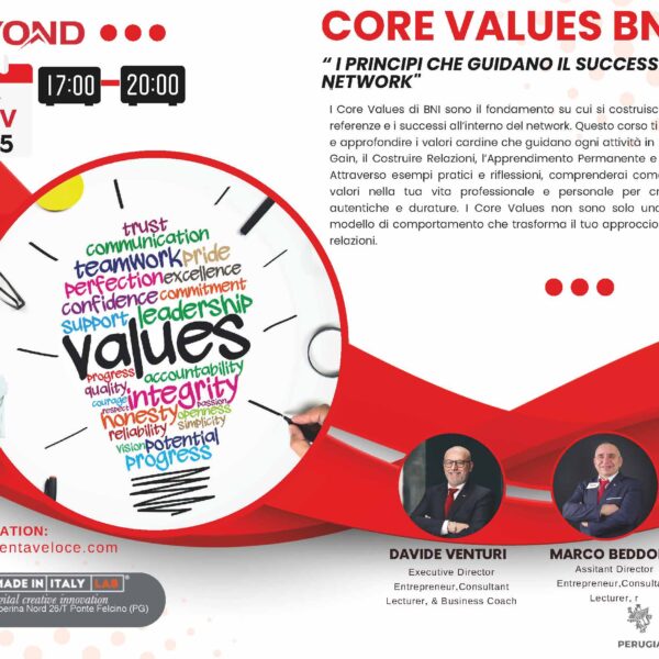 MSP Novembre - CORE VALUES BNI